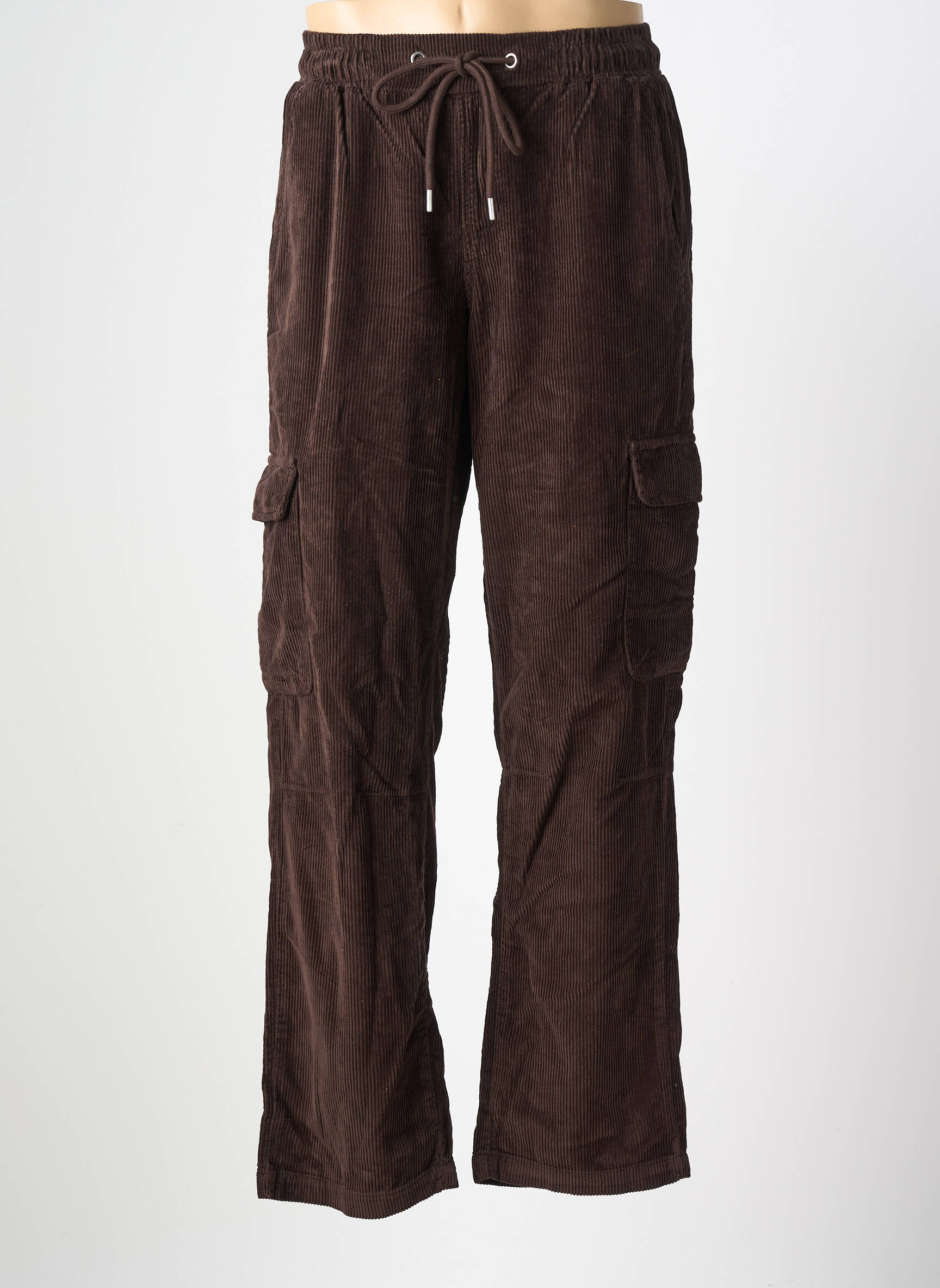 Pantalon cargo talie elastică mărime normală maro IRON AND RESIN bărbat