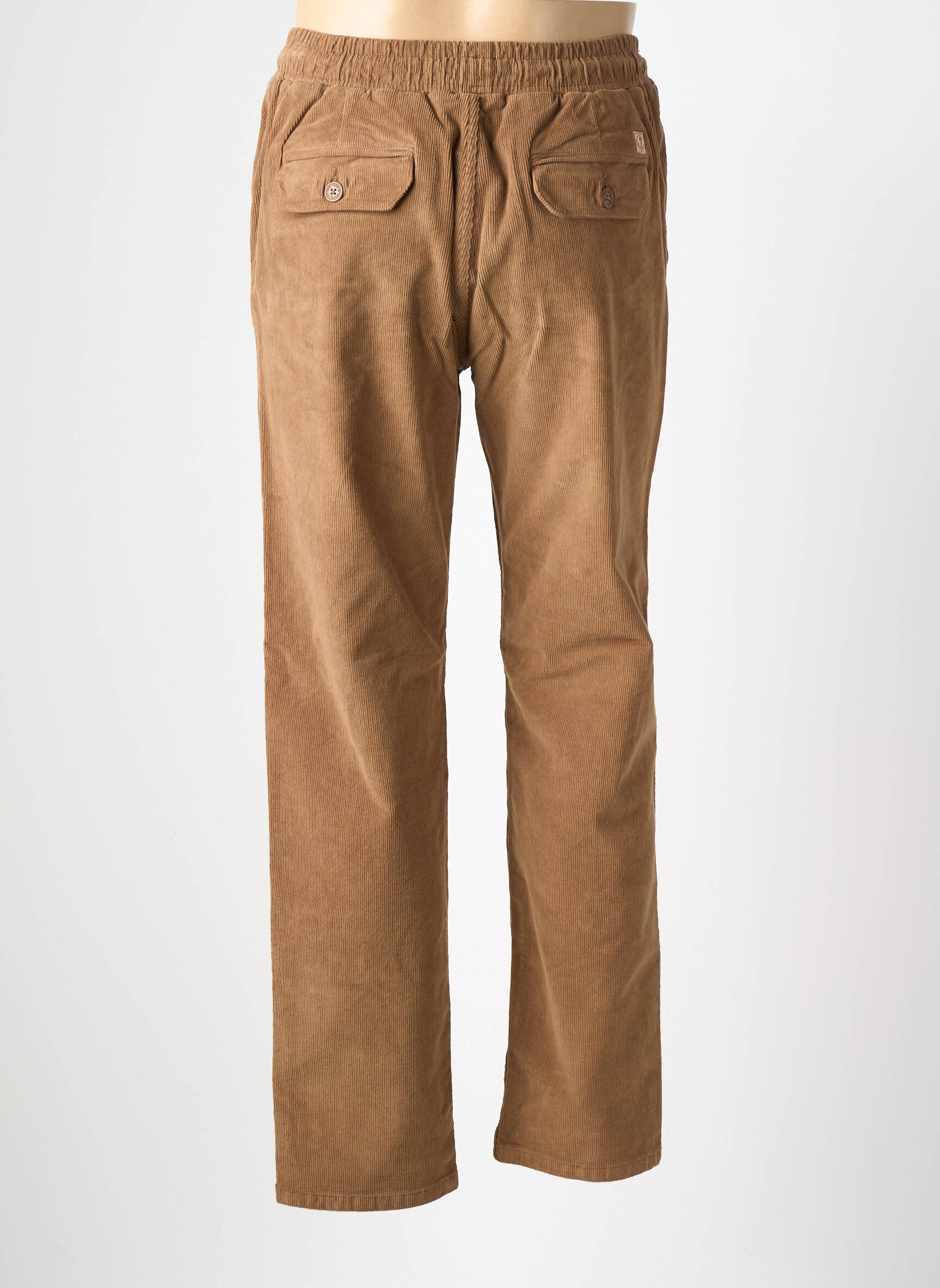 Pantalon slim închidere cu fermoar sub clapetă cu nasturi mărime normală maro IRON AND RESIN bărbat