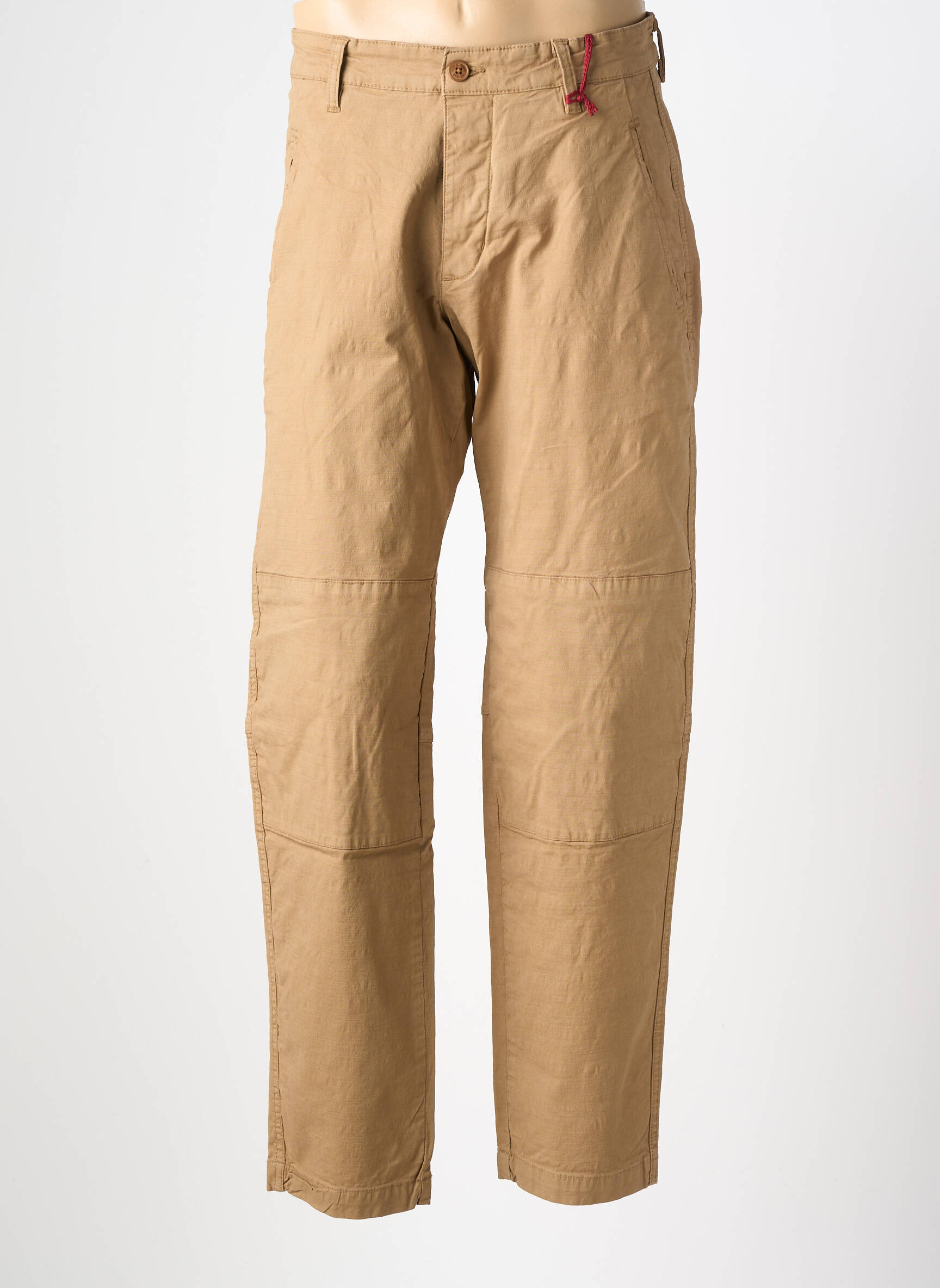 Pantalon drept țesătură poplin mărime normală bej IRON AND RESIN bărbat