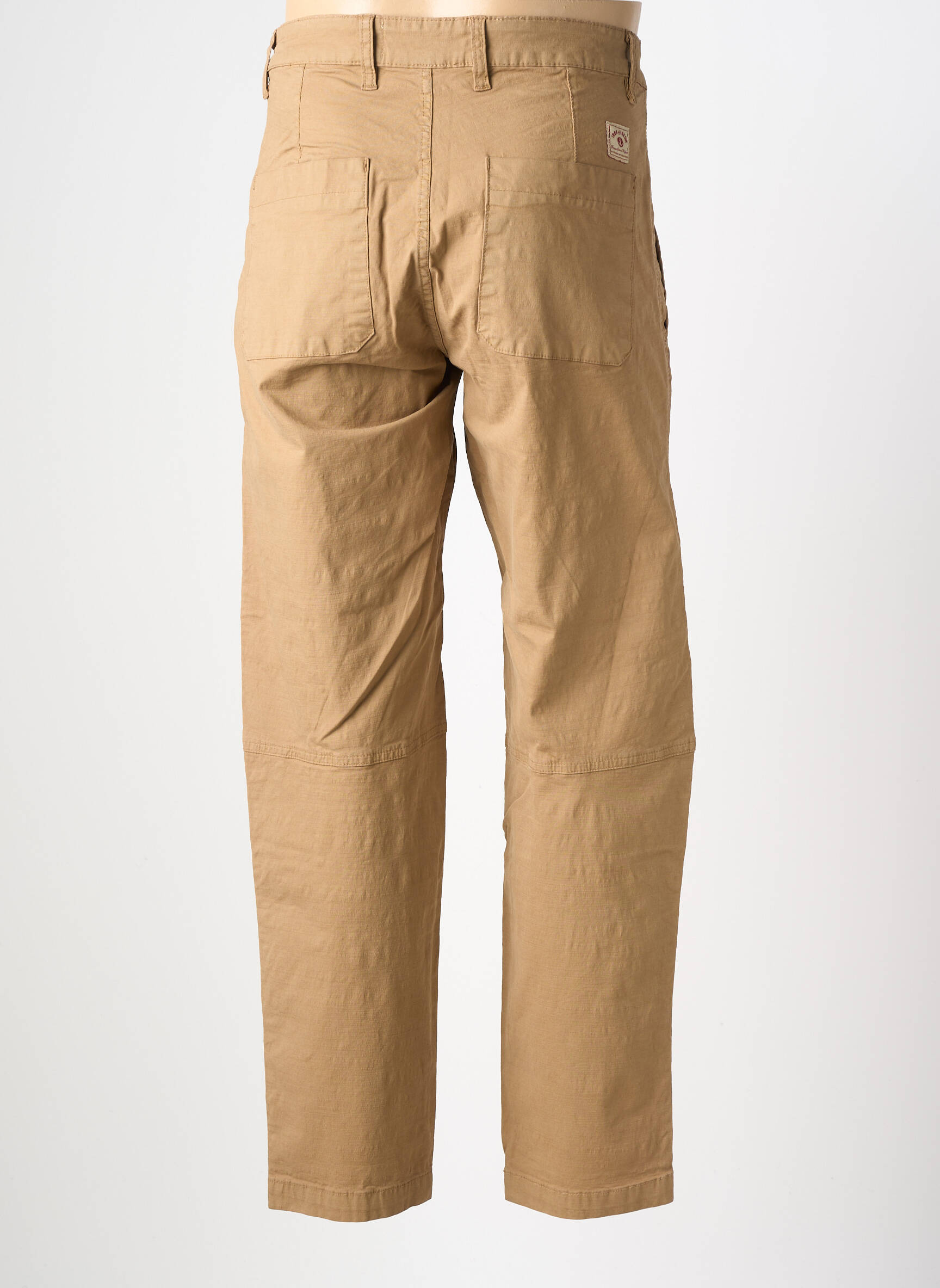 Pantalon drept țesătură poplin mărime normală bej IRON AND RESIN bărbat