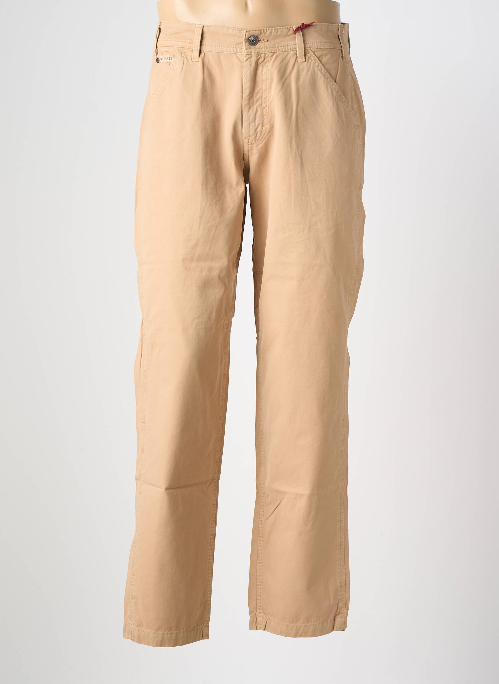 Pantalon drept țesătură poplin mărime normală bej IRON AND RESIN bărbat