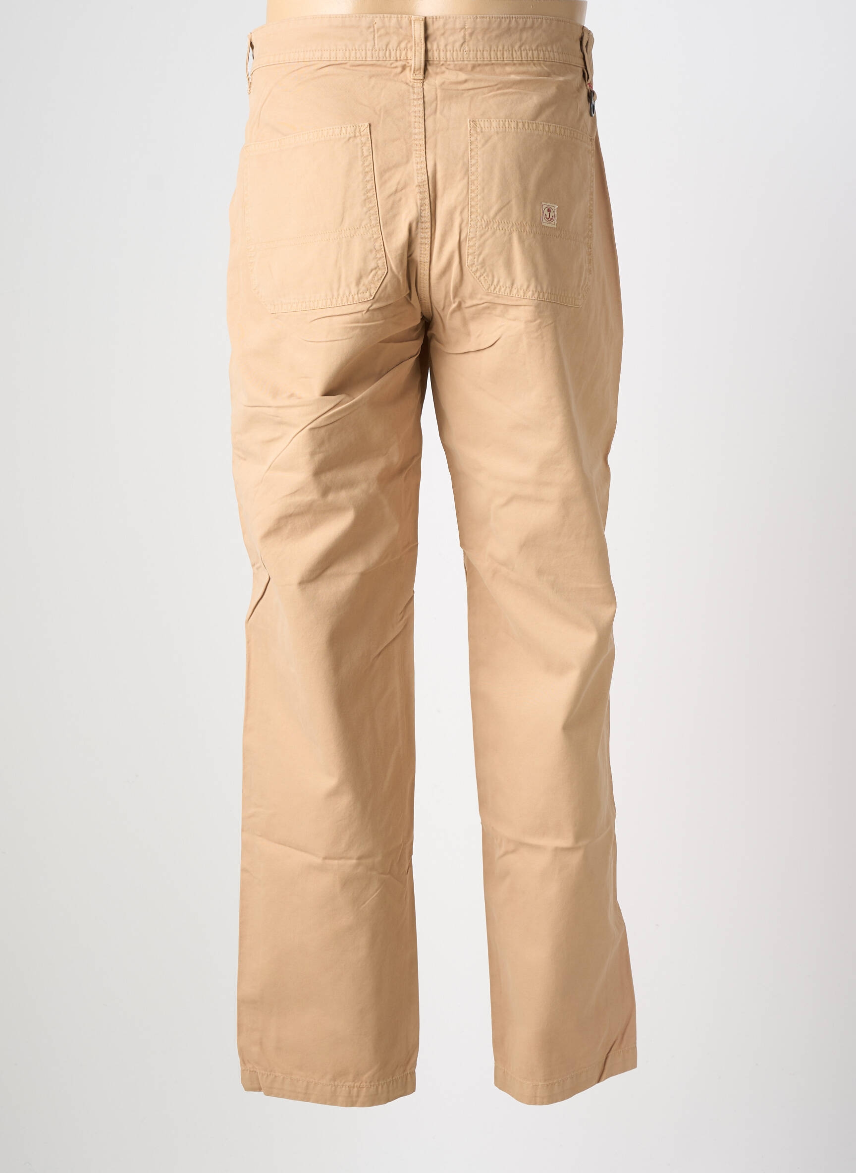 Pantalon drept țesătură poplin mărime normală bej IRON AND RESIN bărbat