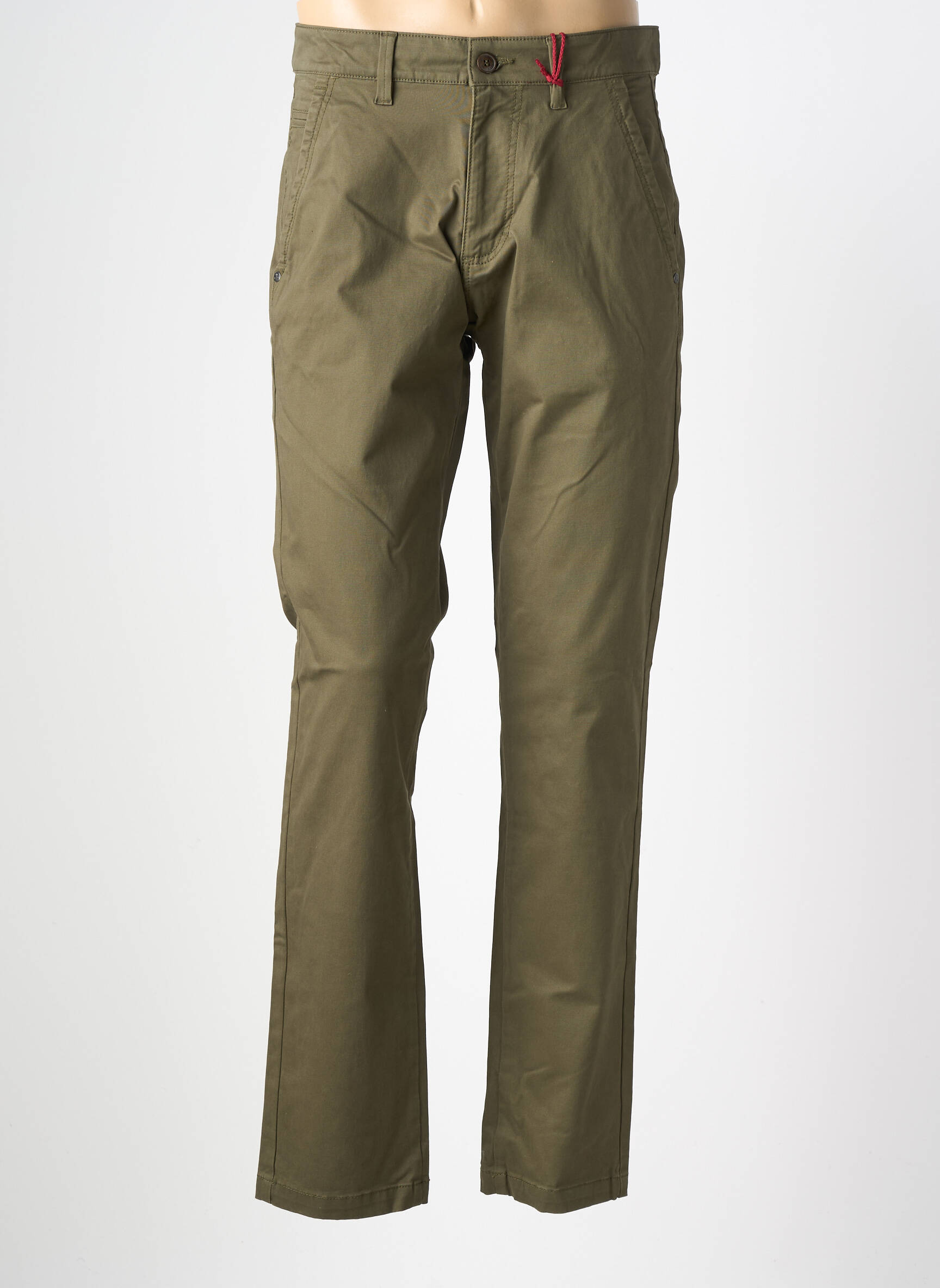 Pantalon chino elasticitate mărime normală verde IRON AND RESIN bărbat