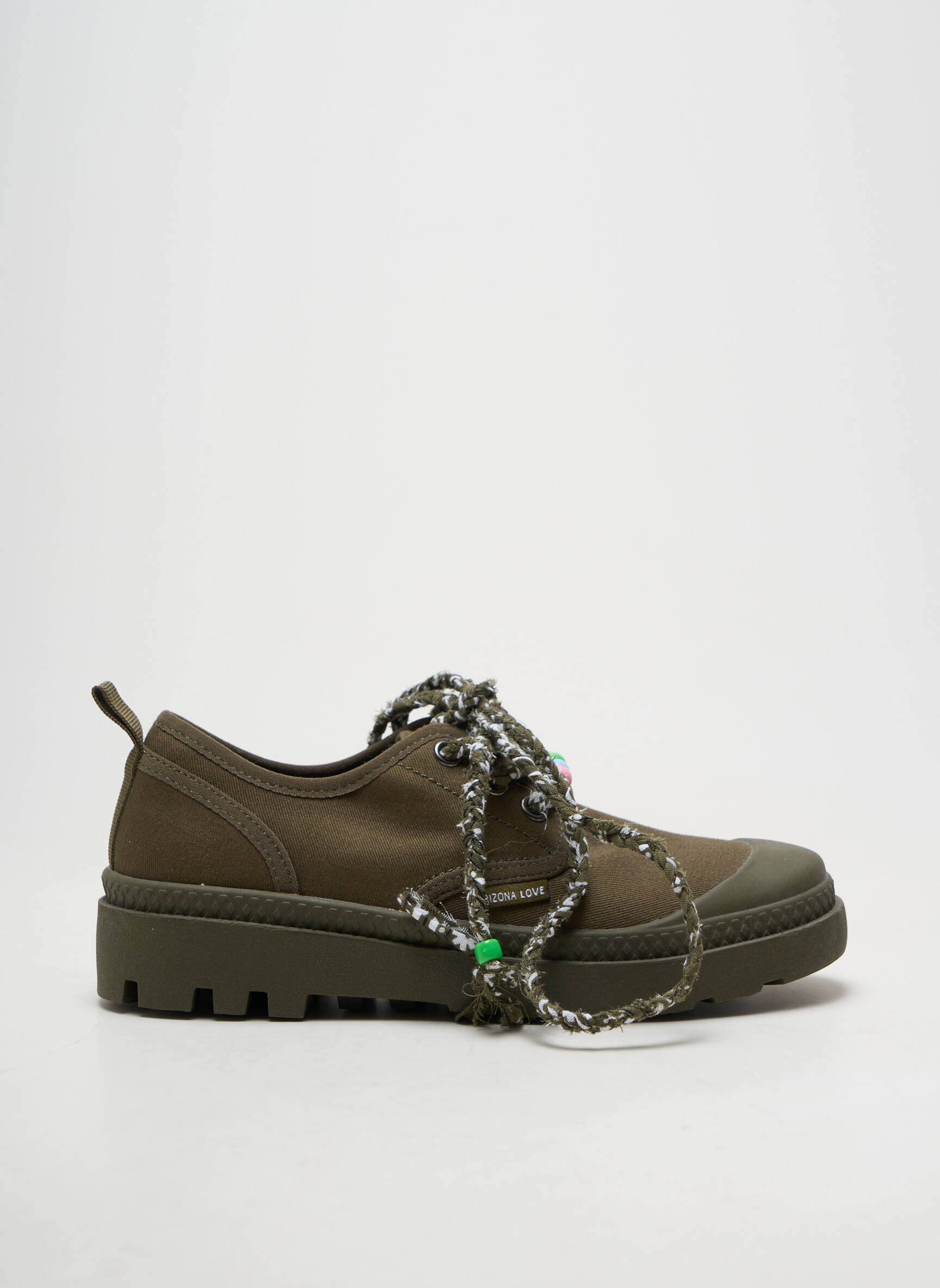 Adidași vârf rotund toc de 4 la 6 cm verde ARIZONA LOVE femeie