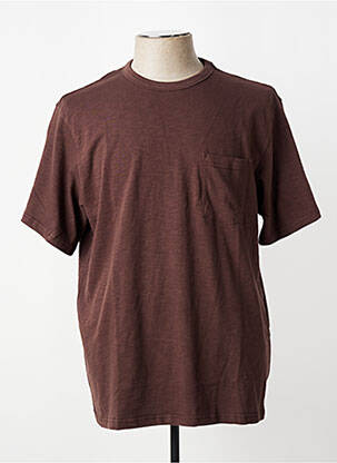 Tricou croială dreaptă mâneci scurte maro IRON AND RESIN bărbat
