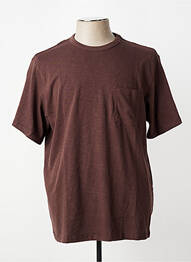 Tricou croială dreaptă mâneci scurte maro IRON AND RESIN bărbat