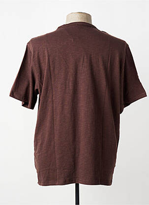 Tricou croială dreaptă mâneci scurte maro IRON AND RESIN bărbat