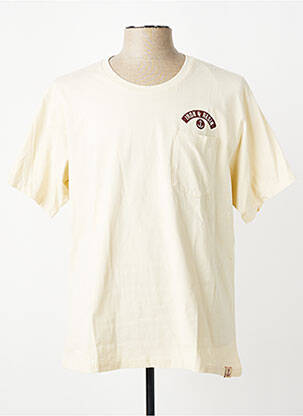 Tricou croială dreaptă mâneci scurte bej IRON AND RESIN bărbat