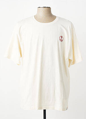Tricou croială dreaptă mâneci scurte bej IRON AND RESIN bărbat