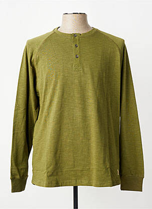 Tricou croială cambrată mâneci lungi verde IRON AND RESIN bărbat