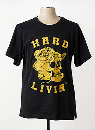 Tricou croială dreaptă mâneci scurte negru IRON AND RESIN bărbat