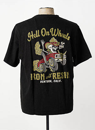 Tricou croială dreaptă mâneci scurte negru IRON AND RESIN bărbat