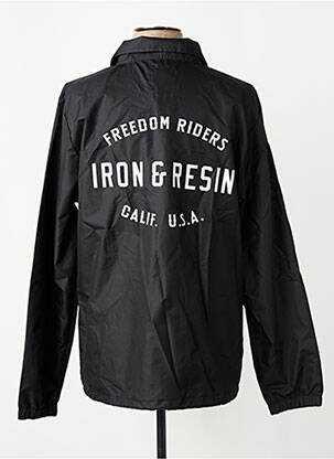 Jachete casual închidere cu nasturi pe față negru IRON AND RESIN bărbat