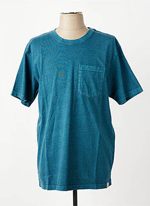 Tricou bio mâneci scurte albastru IRON AND RESIN bărbat