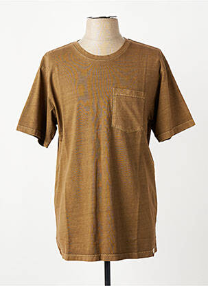 Tricou croială cambrată mâneci scurte maro IRON AND RESIN bărbat