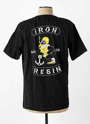 Tricou croială cambrată mâneci scurte negru IRON AND RESIN bărbat