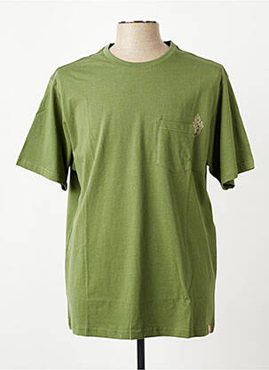Tricou croială cambrată mâneci scurte verde IRON AND RESIN bărbat