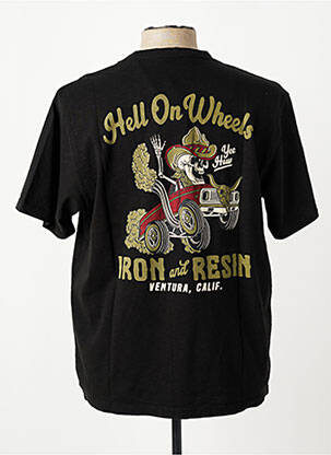 Tricou croială cambrată mâneci scurte negru IRON AND RESIN bărbat