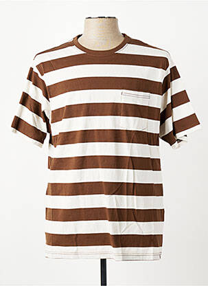 Tricou croială cambrată mâneci scurte maro IRON AND RESIN bărbat