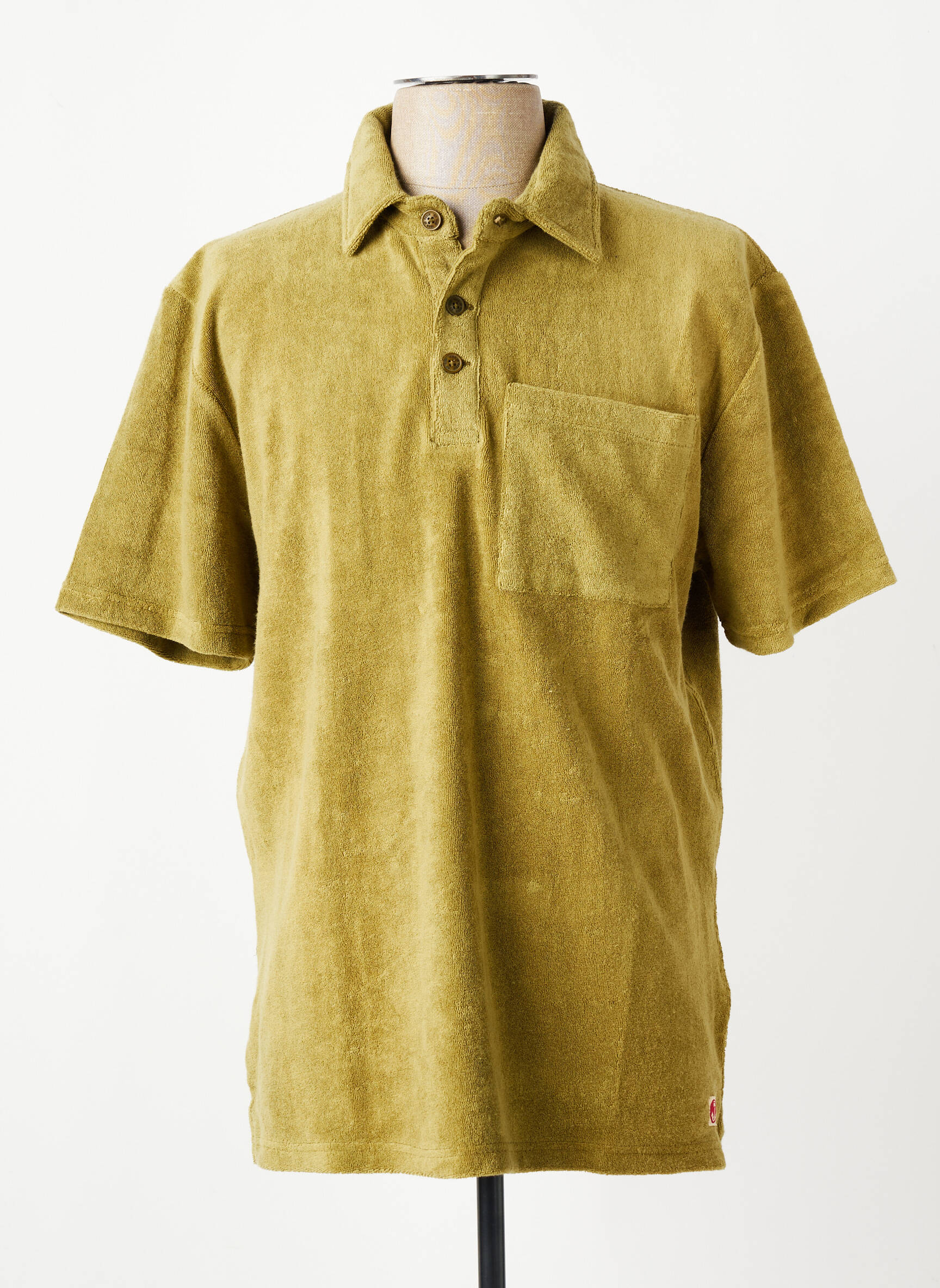 Polo țesătură jersey mâneci scurte verde IRON AND RESIN bărbat