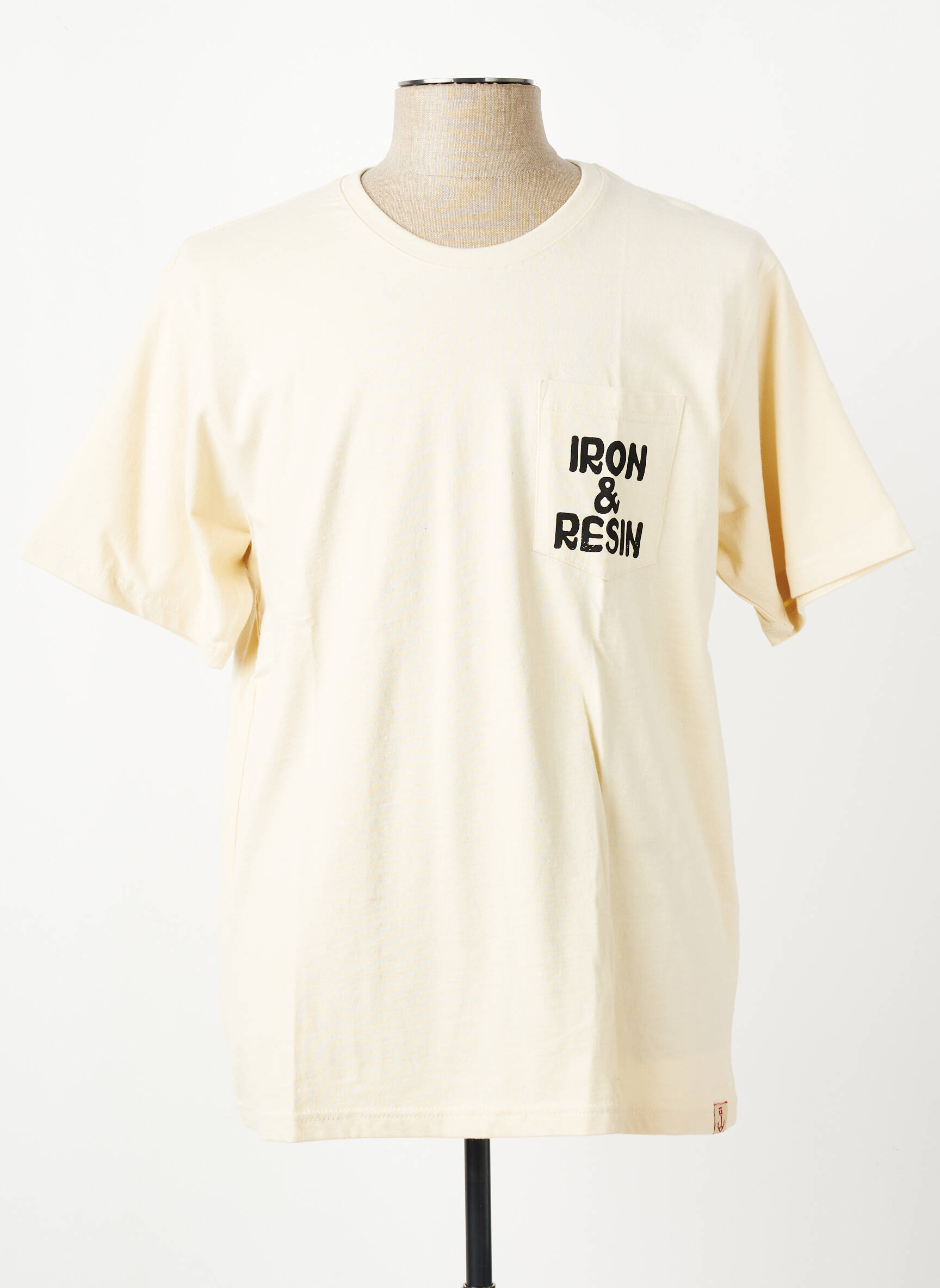 Tricou croială cambrată mâneci scurte bej IRON AND RESIN bărbat