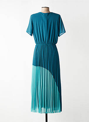 Rochie lungă mâneci scurte mâneci scurte albastru LA FEE MARABOUTEE femeie