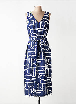 Rochie lungă fără mâneci fără mâneci albastru SIGNE NATURE femeie