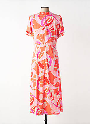 Rochie midi imprimeu fantezie mâneci scurte portocaliu BETTY BARCLAY femeie