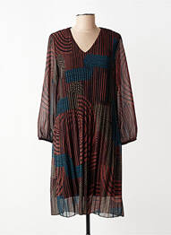 Rochie midi croială fluidă mâneci lungi negru SIGNE NATURE femeie