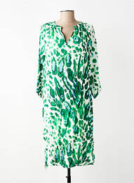 Rochie midi mâneci 3/4 mâneci 3/4 verde SIGNE NATURE femeie
