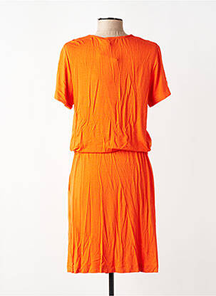 Rochie midi mâneci scurte mâneci scurte portocaliu LA FEE MARABOUTEE femeie