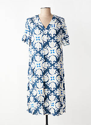 Rochie scurtă mâneci scurte mâneci scurte albastru SIGNE NATURE femeie