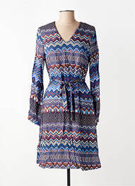 Rochie scurtă mâneci lungi mâneci lungi albastru LA FEE MARABOUTEE femeie