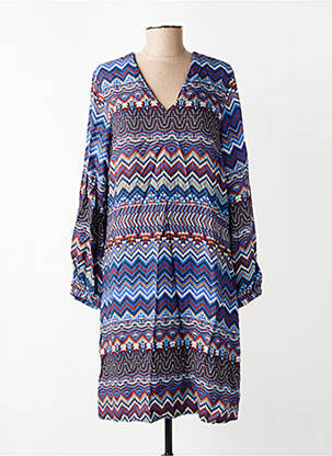 Rochie scurtă mâneci lungi mâneci lungi albastru LA FEE MARABOUTEE femeie