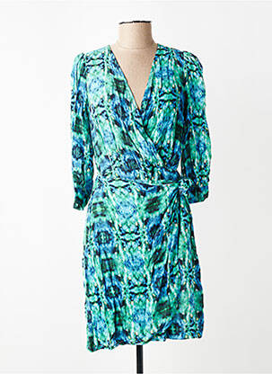 Rochie scurtă mâneci 3/4 mâneci 3/4 verde LA FEE MARABOUTEE femeie