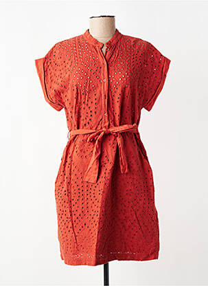 Rochie scurtă mâneci scurte mâneci scurte portocaliu LA FEE MARABOUTEE femeie