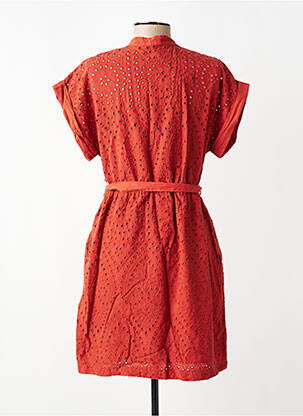 Rochie scurtă mâneci scurte mâneci scurte portocaliu LA FEE MARABOUTEE femeie
