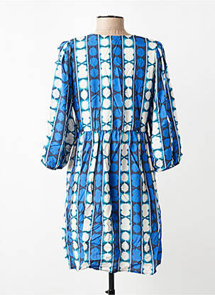 Rochie scurtă mâneci 3/4 mâneci 3/4 albastru LA FEE MARABOUTEE femeie