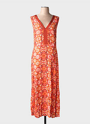 Rochie lungă imprimeu fantezie fără mâneci roșu LA FÉE ATELIER BY LA FÉE MARABOUTÉE femeie