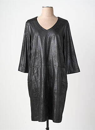 Rochie midi mâneci 3/4 mâneci 3/4 negru SIGNE NATURE femeie