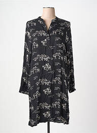Rochie midi imprimeu fantezie mâneci lungi negru LA FEE MARABOUTEE femeie
