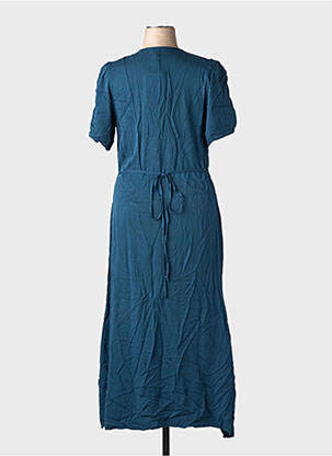 Rochie lungă mâneci scurte mâneci scurte albastru LA FEE MARABOUTEE femeie