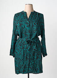 Rochie midi imprimeu fantezie mâneci lungi verde LA FEE MARABOUTEE femeie