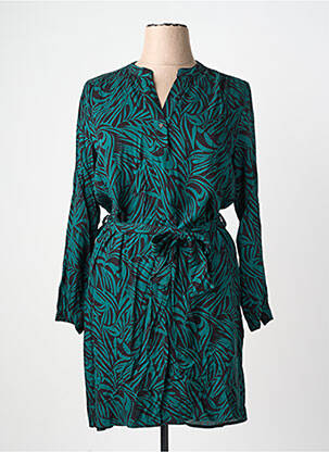Rochie midi imprimeu fantezie mâneci lungi verde LA FEE MARABOUTEE femeie