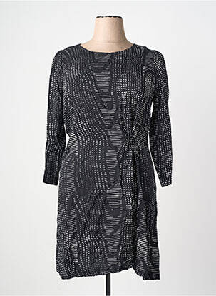 Rochie midi imprimeu fantezie mâneci lungi negru LA FEE MARABOUTEE femeie