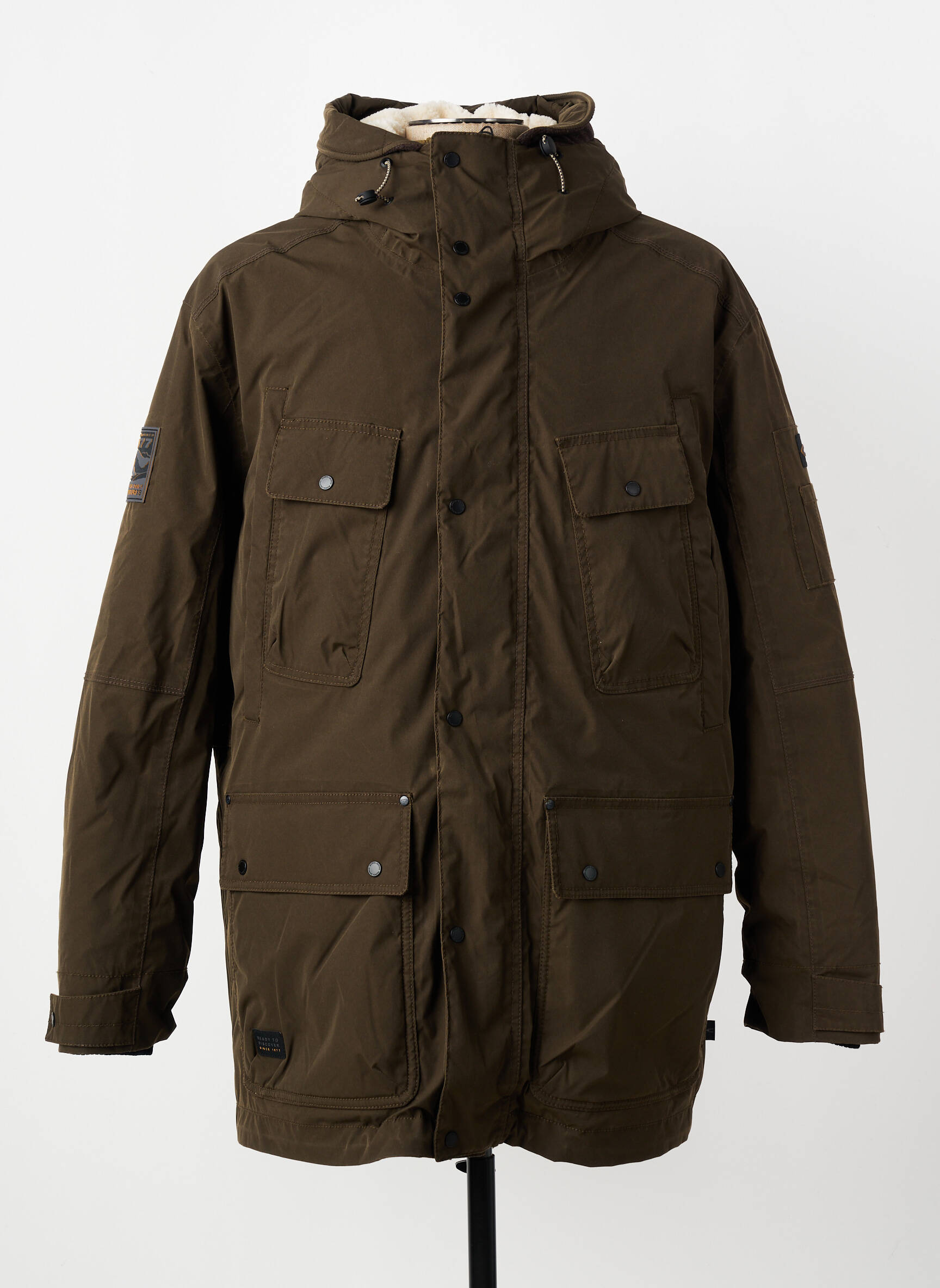Parka finisaj interior căptușeală satinată cu glugă verde CAMEL ACTIVE bărbat