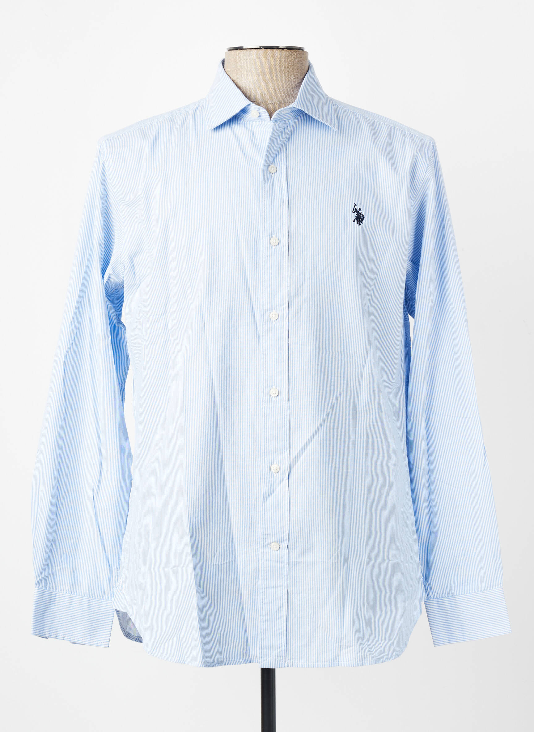 Cămașă cu mâneci lungi croială cambrată albastru U.S. POLO ASSN bărbat