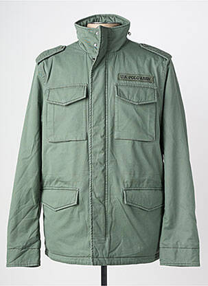 Parka mâneci lungi fără glugă verde U.S. POLO ASSN bărbat