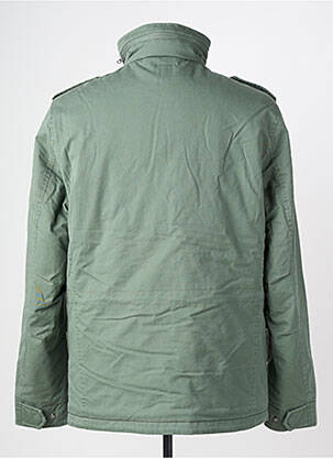 Parka finisaj interior căptușeală satinată fără glugă verde U.S. POLO ASSN bărbat