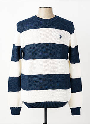 Pulover guler rotund mâneci lungi albastru U.S. POLO ASSN bărbat
